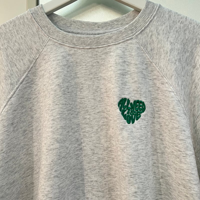 【minatan】luijewelry 完売スウェット ハートロゴラメ刺繍ラグランスウェット | Minayo Select