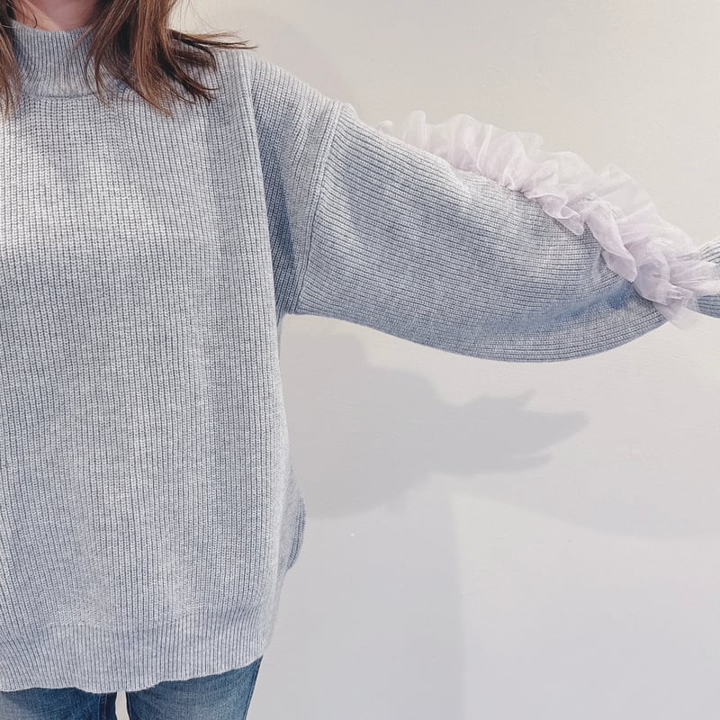 アームチュールハイネックプルオーバー | Minayo Select