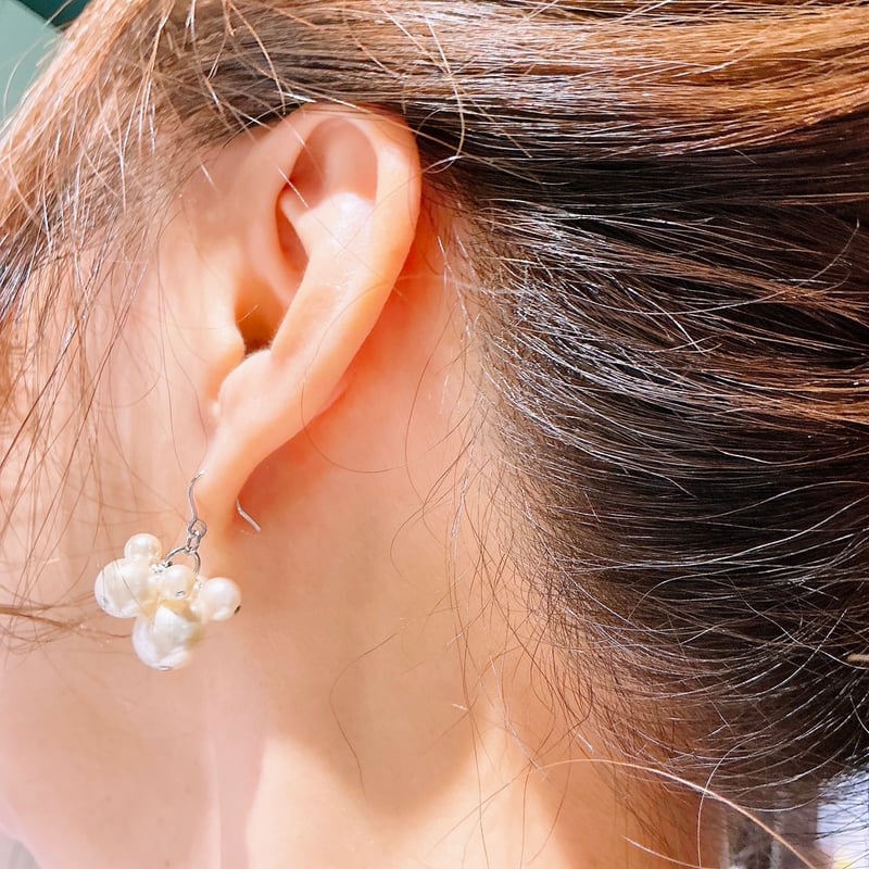 バブルデザインパールピアス（両耳用2個セット） | Minayo Select