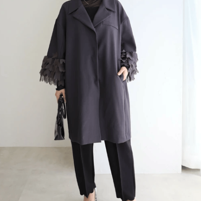 袖口シフォンニュアンスフリルジャケット | Minayo Select