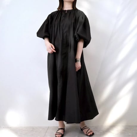 【SUMMER SALE】T/Cブロード　2WAYボリュームスリーブワンピース