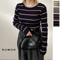 【SUMMER SALE】バックオープン2wayボーダーニット