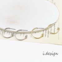 ノットデザインフープピアス
