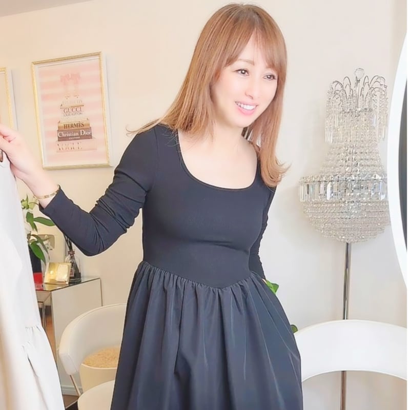 異素材ミックスストレッチマキシワンピース | Minayo Select