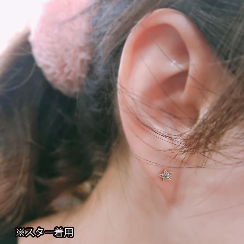 ゴールドピアス ナンバー（片耳用） K18 | Minayo Select