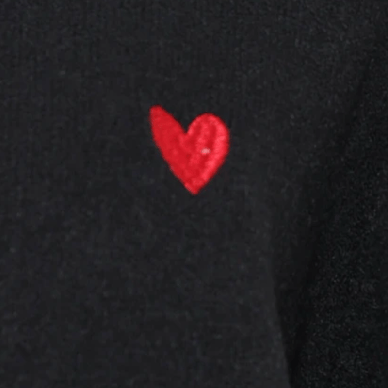 ハート刺繍＆ボタンカーディガン | Minayo Select