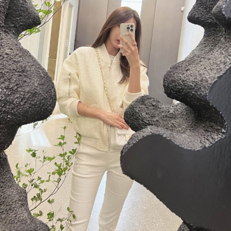 ツイード風ブルゾン | Minayo Select