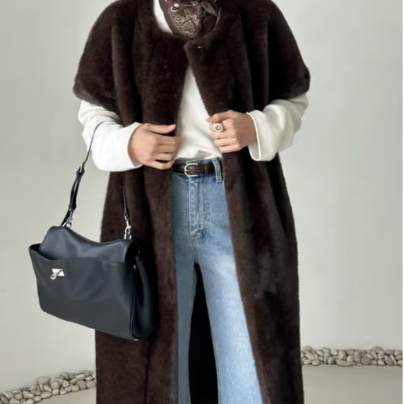 エコファーロングベスト エコミンクファーロングベスト | Minayo Select