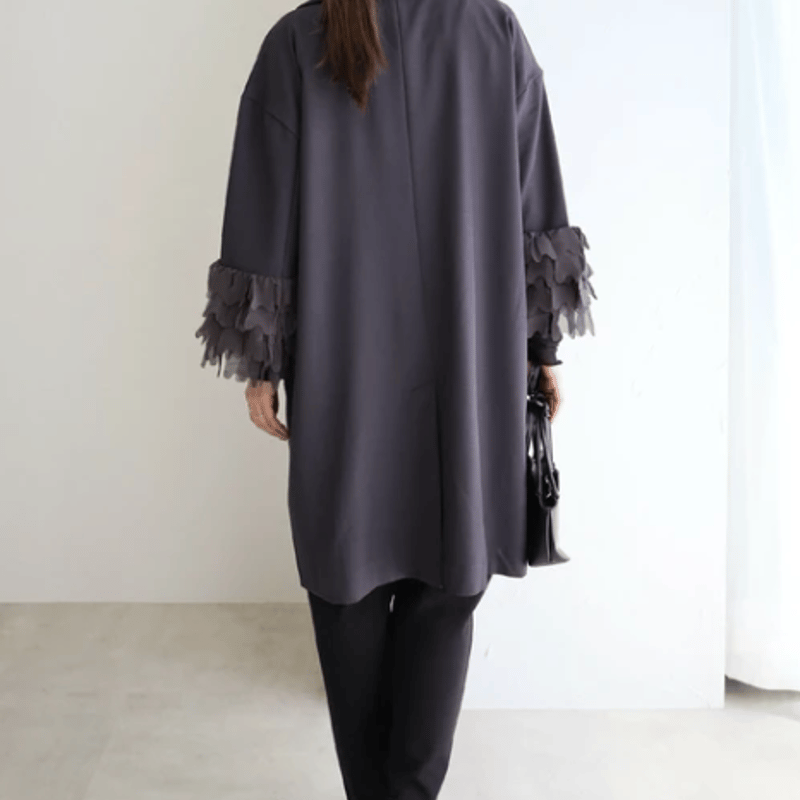 袖口シフォンニュアンスフリルジャケット | Minayo Select