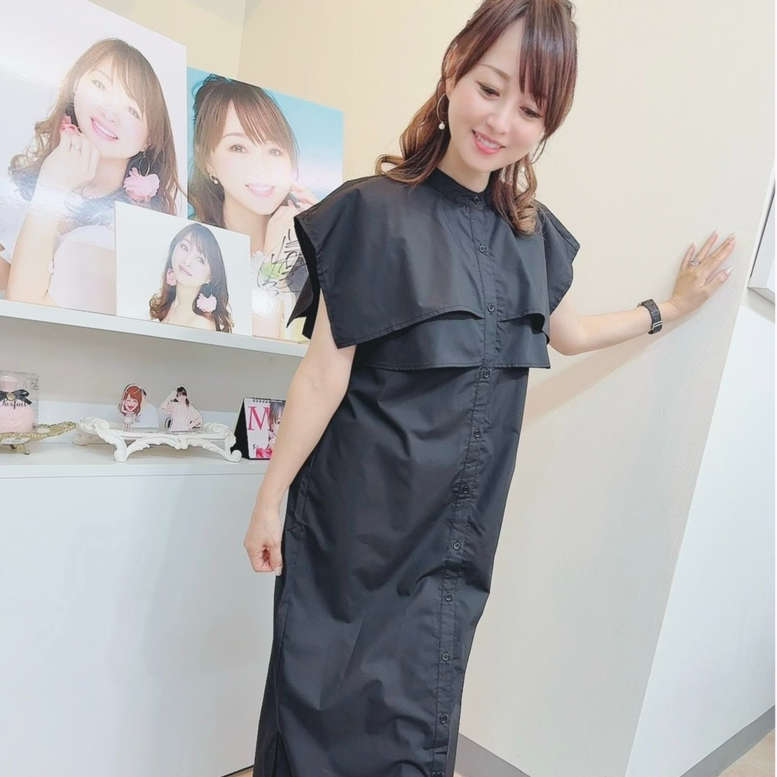 アイテム：【GEMINI】レイヤードノースリーブ　２枚１セット 完売品 ノースリーブケープレイヤードワンピース | Minayo Select