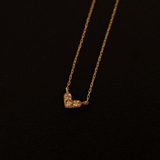 ダイヤモンド付きゴールドネックレスK18 K18 ダイヤモンド ネックレス 0.1ct アンドレス レディース 18k 18金
