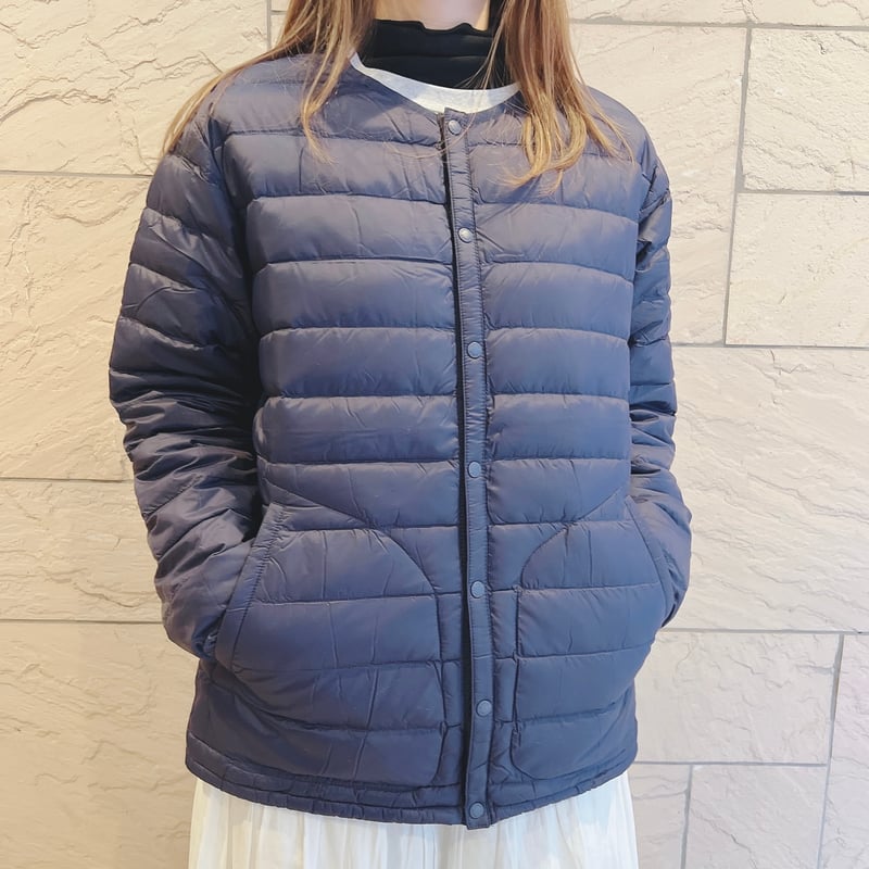 完売品　サイネリア/ダウンノーカラージャケット（ユニセックス） KSU13205 完売品 サイネリア/ダウンノーカラージャケット（ユニセックス