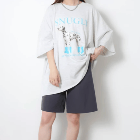 DOGプリントBIGTシャツ