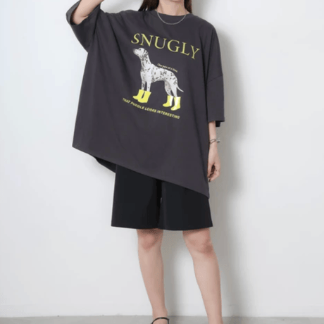 DOGプリントBIGTシャツ