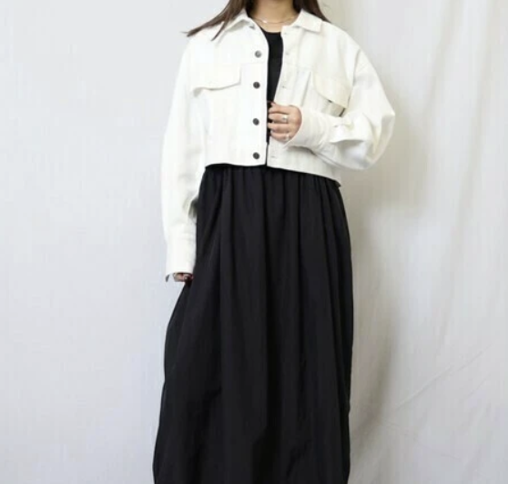 dia ゴールドボタン　ショート丈デニムジャケット 楽天市場】mili an deni レディース ショートテーラード