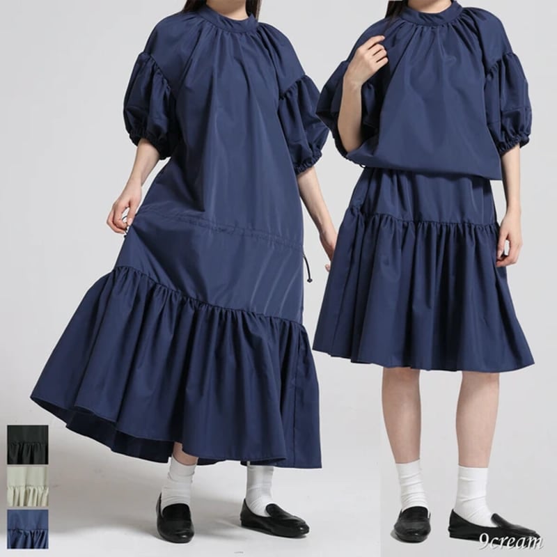  PARTY ドロストギャザーキラキラニットマーメイドワンピース LIP SERVICE（リップサービス）｜ ラメフェザーオフショルニット