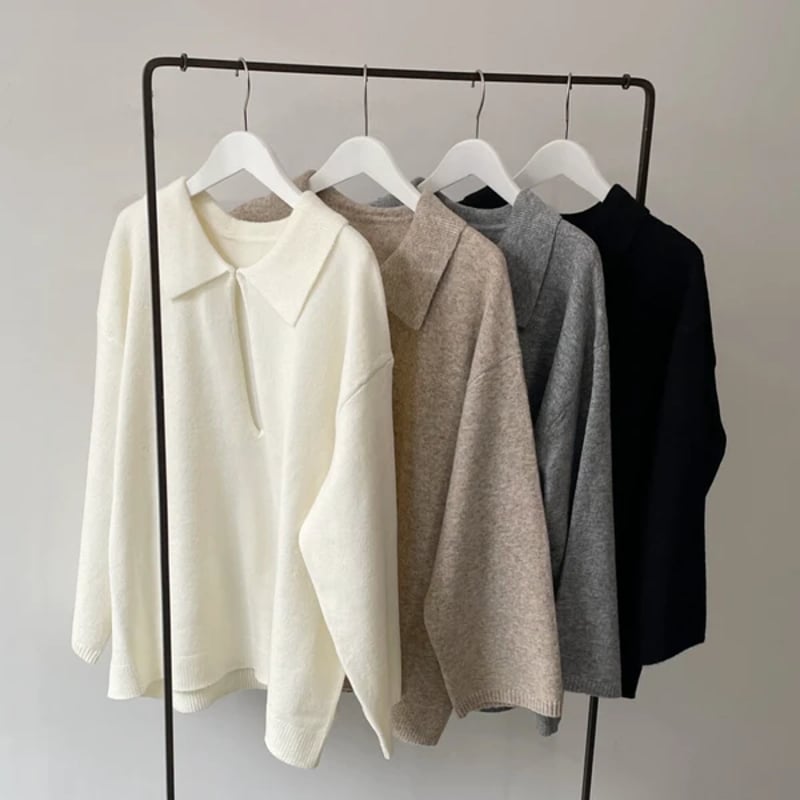 ウール混スキッパープルオーバー | Minayo Select