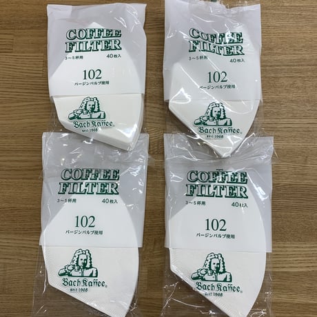 【JPクリックポスト送料込】バッハオリジナル　フィルターペーパー102（40枚入り）4個セット