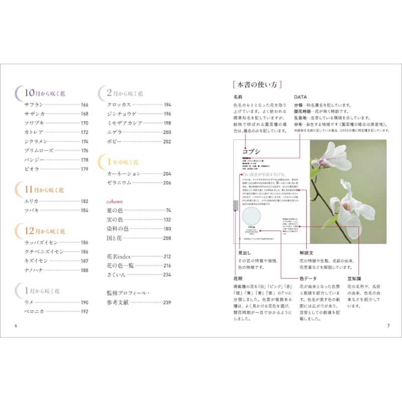 本］理想の色に巡り会える 花の色図鑑 | 三才ブックス オンラインショップ