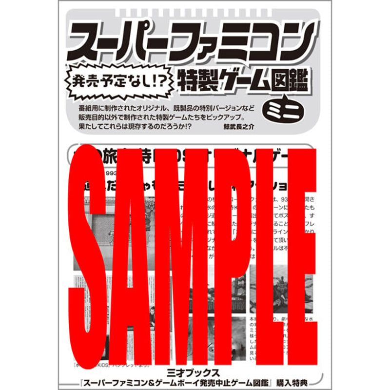 本］スーパーファミコン＆ゲームボーイ発売中止ゲーム図鑑【特典