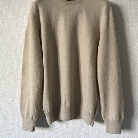 SANTI CASHMERE カシミアクルーネックニット「ベージュ」