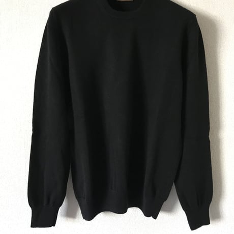 SANTI CASHMERE カシミアクルーネックニット「ブラック」