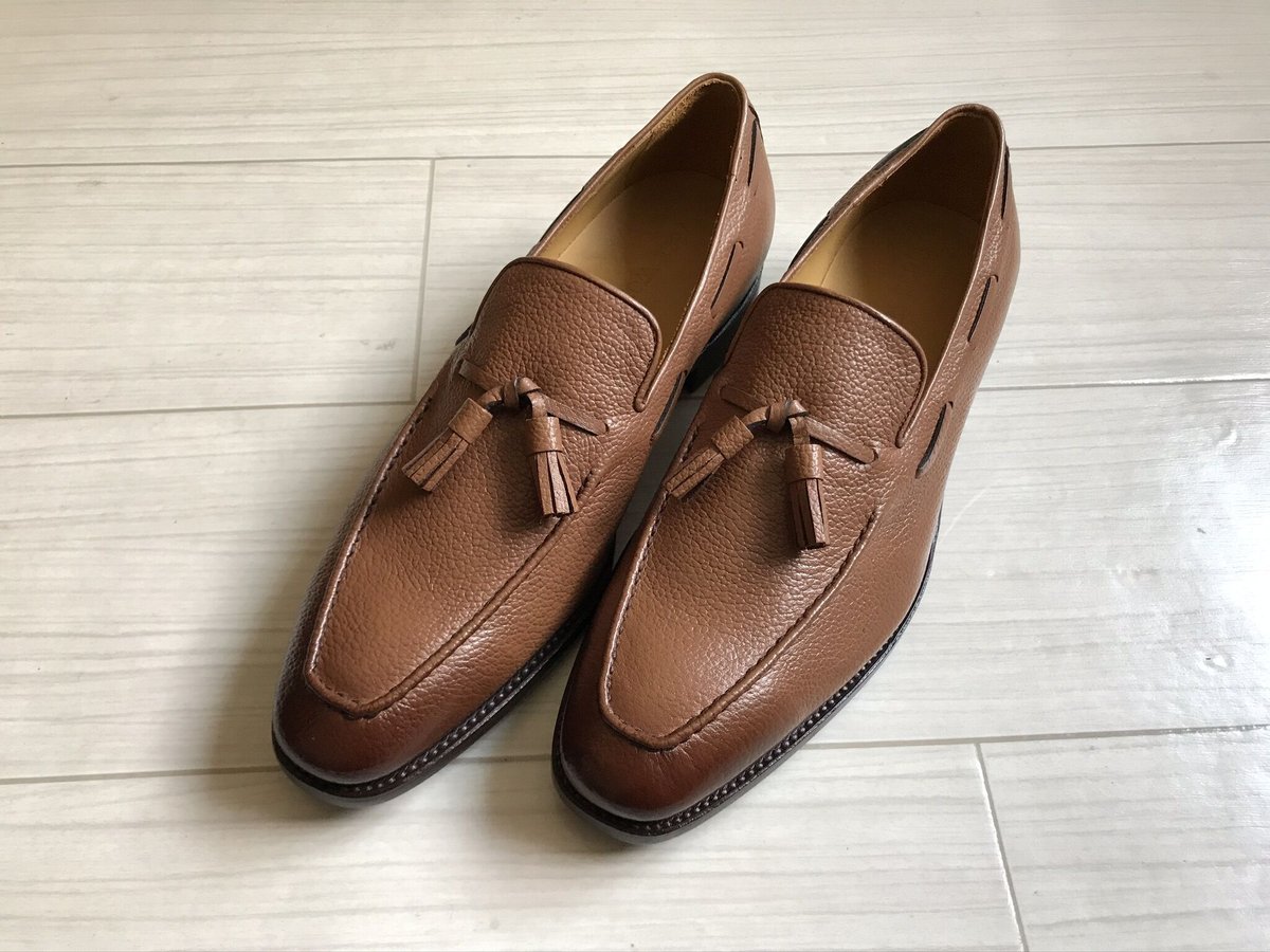 wear worksオリジナルタッセルローファー「ベージュグレイン