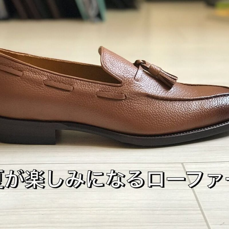 wear worksオリジナルタッセルローファー「ベージュグレイン wear worksオリジナルタッセルローファー「ベージュグレイン