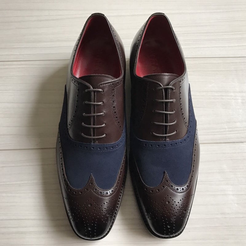 wear worksオリジナルコンビウィングチップ「ブラウンカーフ wear worksオリジナルコンビウィングチップ「ブラウンカーフ