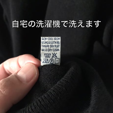 SANTI CASHMERE カシミアクルーネックニット「ブラック」