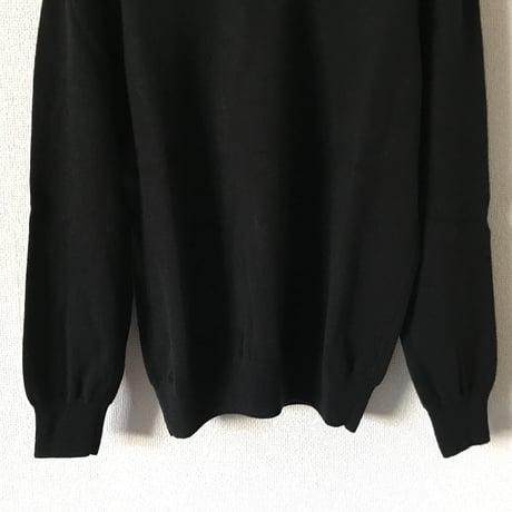 SANTI CASHMERE カシミアクルーネックニット「ブラック」