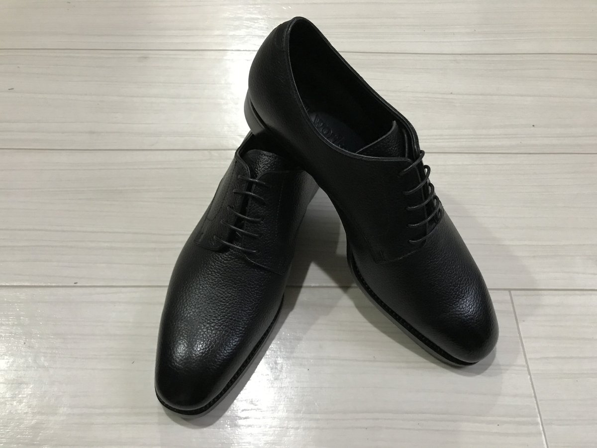 wear worksオリジナルプレーントゥ「ブラックグレインレザー