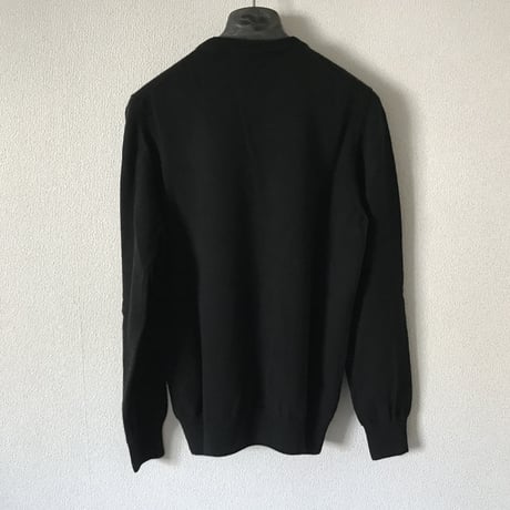 SANTI CASHMERE カシミアクルーネックニット「ブラック」