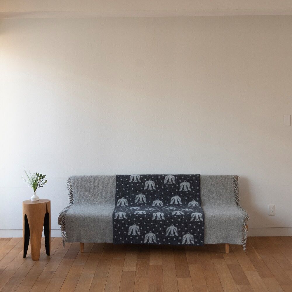 【新品タグ付】KLIPPAN　チェック　ウール100%　ブランケット KLIPPAN Klippan クリッパン ゴットランドウール スローケット