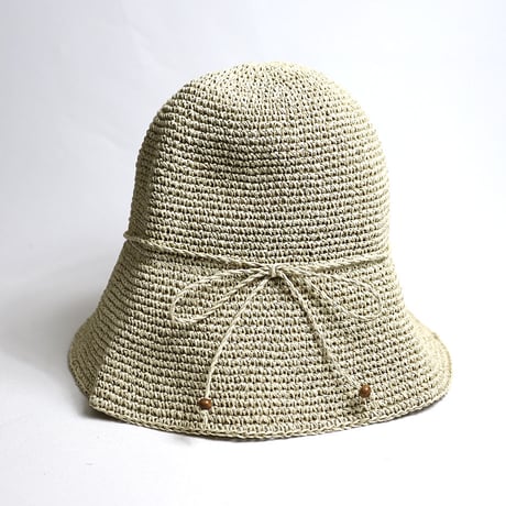 SASAWASHI（ササワシ）"手編み帽子 56～58cm (ベージュ)"