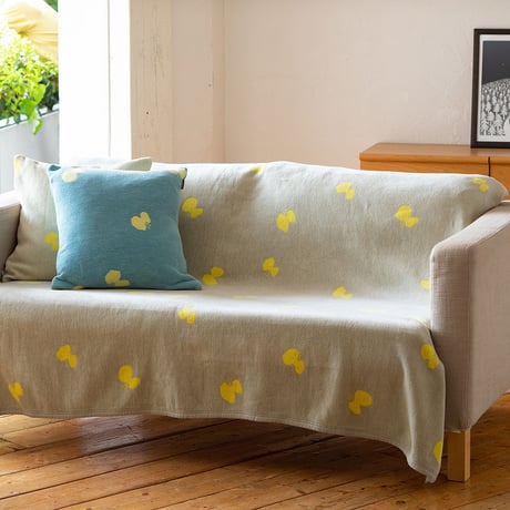 KLIPPAN"シュニールコットンブランケット シングル / CHOUCHO(オリーブ/イエロー)"