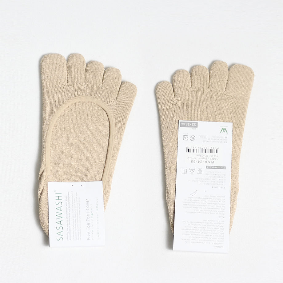 新品　SASAWASHI フットカバー 5足セット 乙なもの】5本指フットカバー｜SASAWASHI