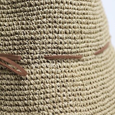 SASAWASHI（ササワシ）"手編み帽子 56～58cm (キャメル)"