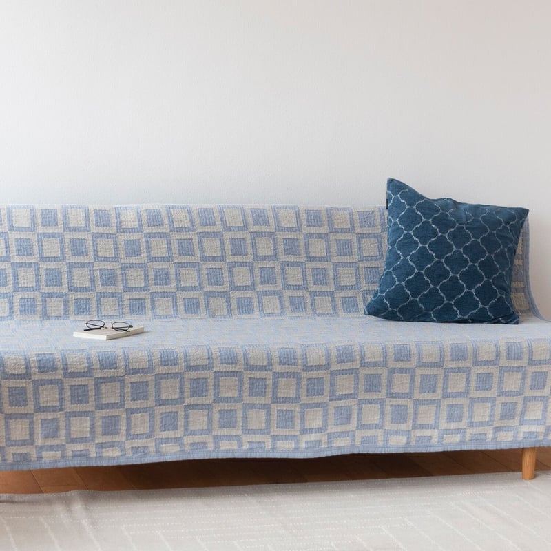 【⭐︎】KLIPPAN クリッパン リネン&シュニールコットン シングル リネン＆シュニールコットン シングルブランケット（クリッパン