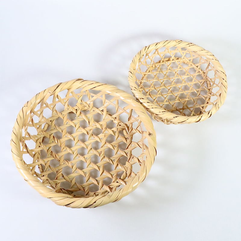 別府竹細工　極細竹入り六目編み器 別府竹細工 竹かご | 花六ツ目鉄鉢 | 小 | 山下工芸