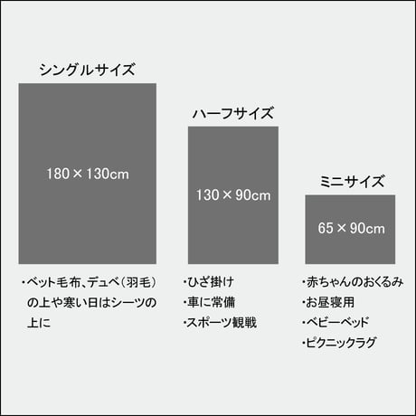 KLIPPAN"ウールブランケット ハーフ / CHOUCHO(グレー)"