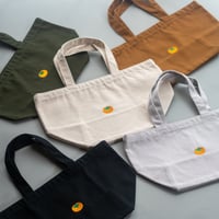 柿の刺繍　ランチトート。