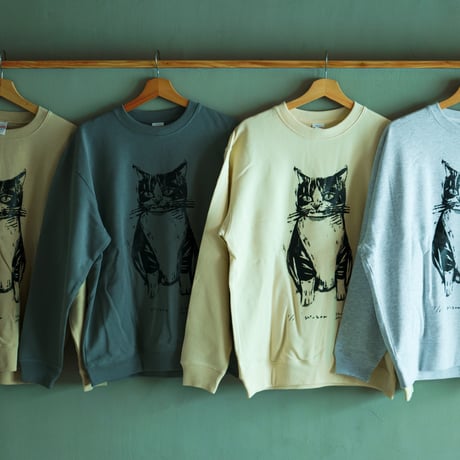 【1点もの】『ぴーちゃん』猫スウェット