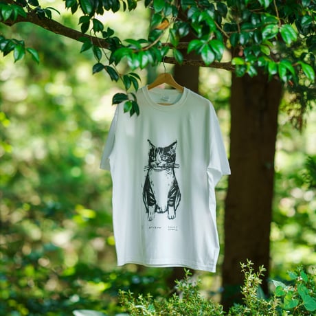 Pシャツ - 『ぴーちゃん』ビッグシルエット猫Tシャツ