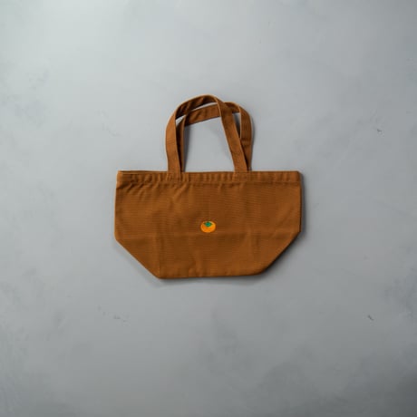 柿の刺繍　ランチトート。