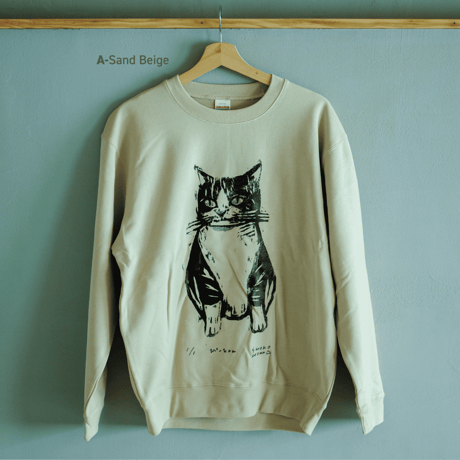 【1点もの】『ぴーちゃん』猫スウェット