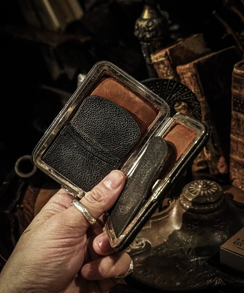 Vintage leather coin & pass case | WAIOKIRY