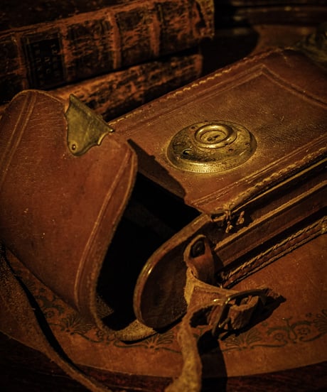 Leather vintage camera bag