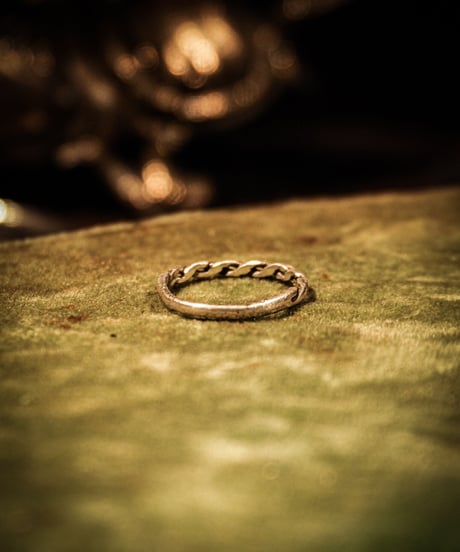 Layered twisted vintage silver ring