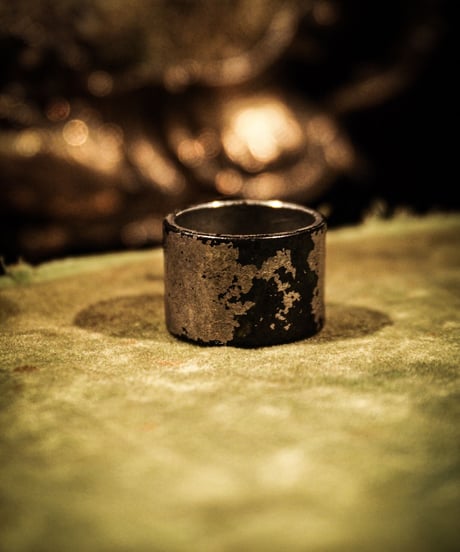 Wide vintage silver ring